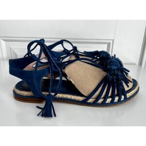 Stuart Wietzman Blue Suede Espadrilles - Women's Size 6